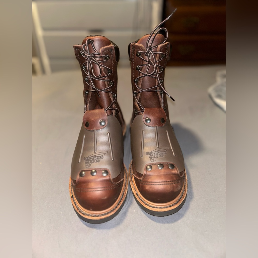 Brown Leather Lace-Up STEELTOE boots